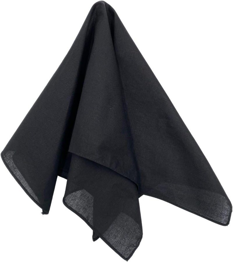 MD Style 100% Cotton Solid Color Bandana for Men & Women 22" x 22" Handkerchief Headband Scarf - Image 4